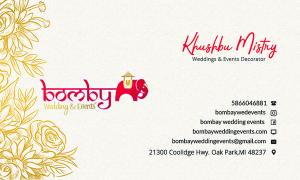 Bombay Weddings Business Card