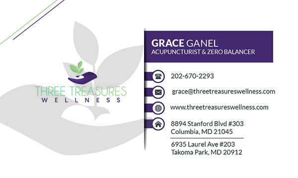 Three Treasures Wellness Business Card
